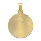 FJC Finejewelers 14k Yellow Gold with Rhodium Polished Bright Cut Lady Of Guadalupe Circle Charm