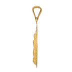 FJC Finejewelers 14k Yellow Gold with Rhodium Polished Bright Cut Lady Of Guadalupe Circle Charm