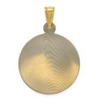 FJC Finejewelers 14k Yellow Gold with Rhodium Polished Bright Cut Lady Of Guadalupe Circle Charm