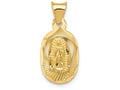 FJC Finejewelers 14k Yellow Gold Polished Bright Cut Lady Of Guadalupe Oval Charm