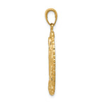 FJC Finejewelers 14k Yellow Gold Polished Guadalupe Oval Disc Engraved Charm