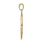 FJC Finejewelers 14k Yellow Gold Satin And Polished Finish Miraculous Medal Charm