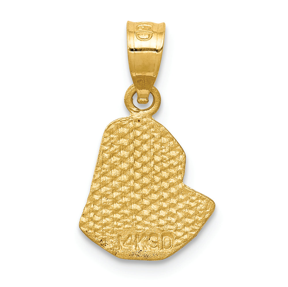 FJC Finejewelers 14k Yellow Gold Satin Bright Cut Mary Charm
