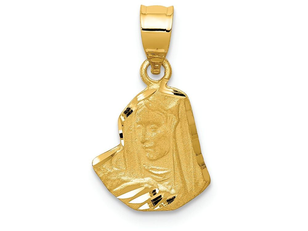 FJC Finejewelers 14k Yellow Gold Satin Bright Cut Mary Charm
