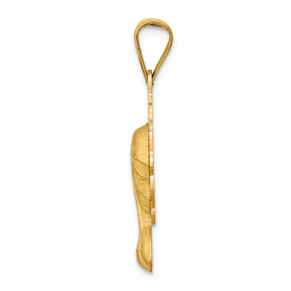 FJC Finejewelers 14k Yellow Gold Satin And Polished Mary Charm