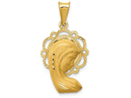 FJC Finejewelers 14k Yellow Gold Satin And Polished Mary Charm