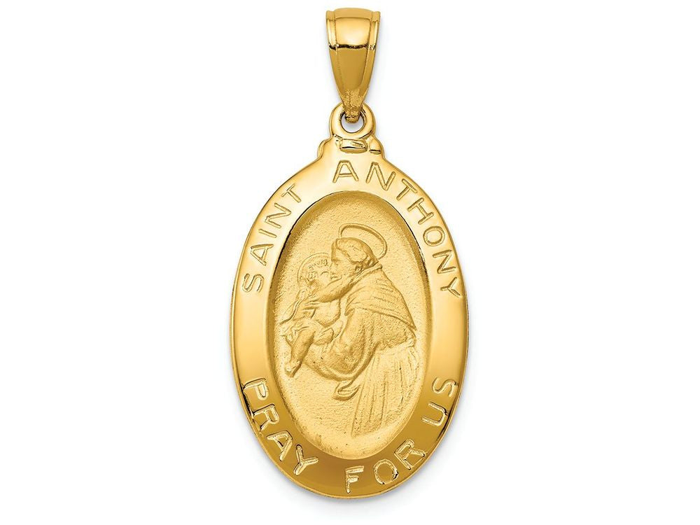 FJC Finejewelers 14k Yellow Gold Saint Anthony Oval Medal Charm