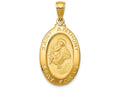 FJC Finejewelers 14k Yellow Gold Saint Anthony Oval Medal Charm
