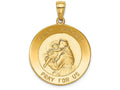 FJC Finejewelers 14k Yellow Gold Saint Anthony Large Round Medal Charm