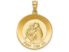 FJC Finejewelers 14k Yellow Gold Saint Anthony Large Round Medal Charm