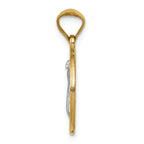 FJC Finejewelers 14k Yellow Gold with with Rhodium Circle St. Benedict Medal Charm