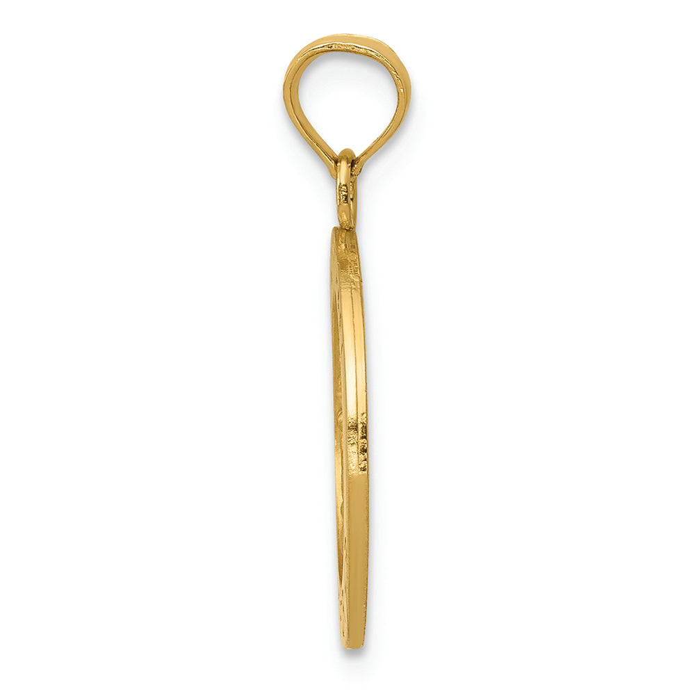 FJC Finejewelers 14k Yellow Gold Saint Michael Medal Charm