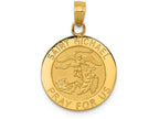 FJC Finejewelers 14k Yellow Gold Saint Michael Medal Charm