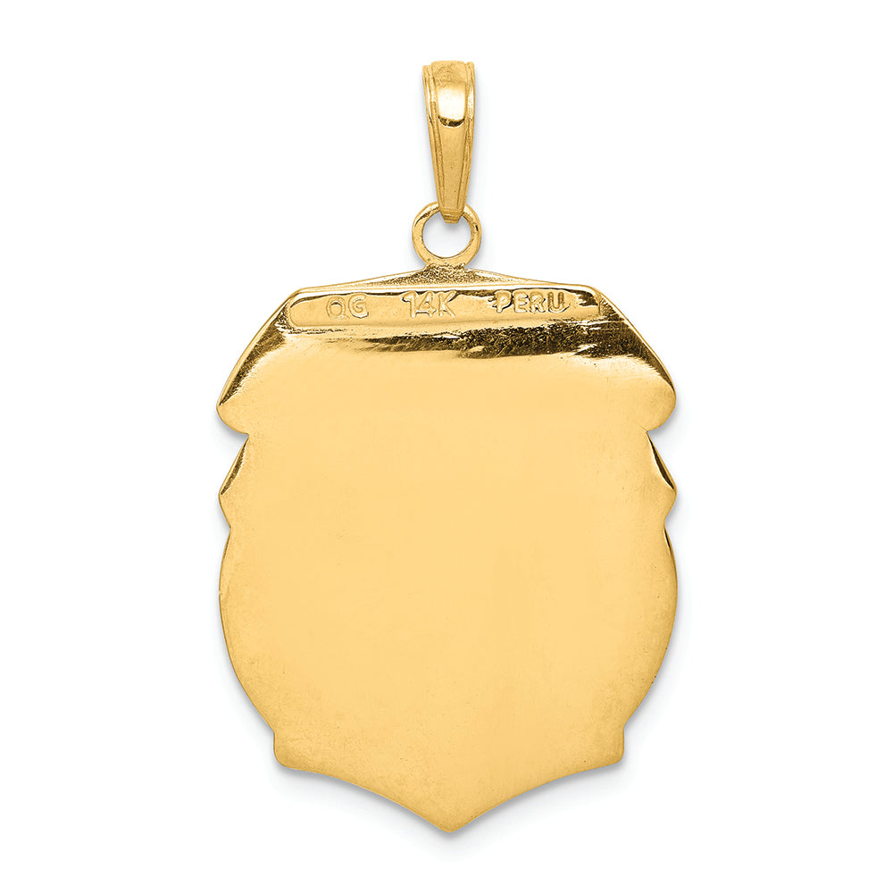 FJC Finejewelers 14k Yellow Gold Polished Large Saint Michael Protect Us Medal Charm