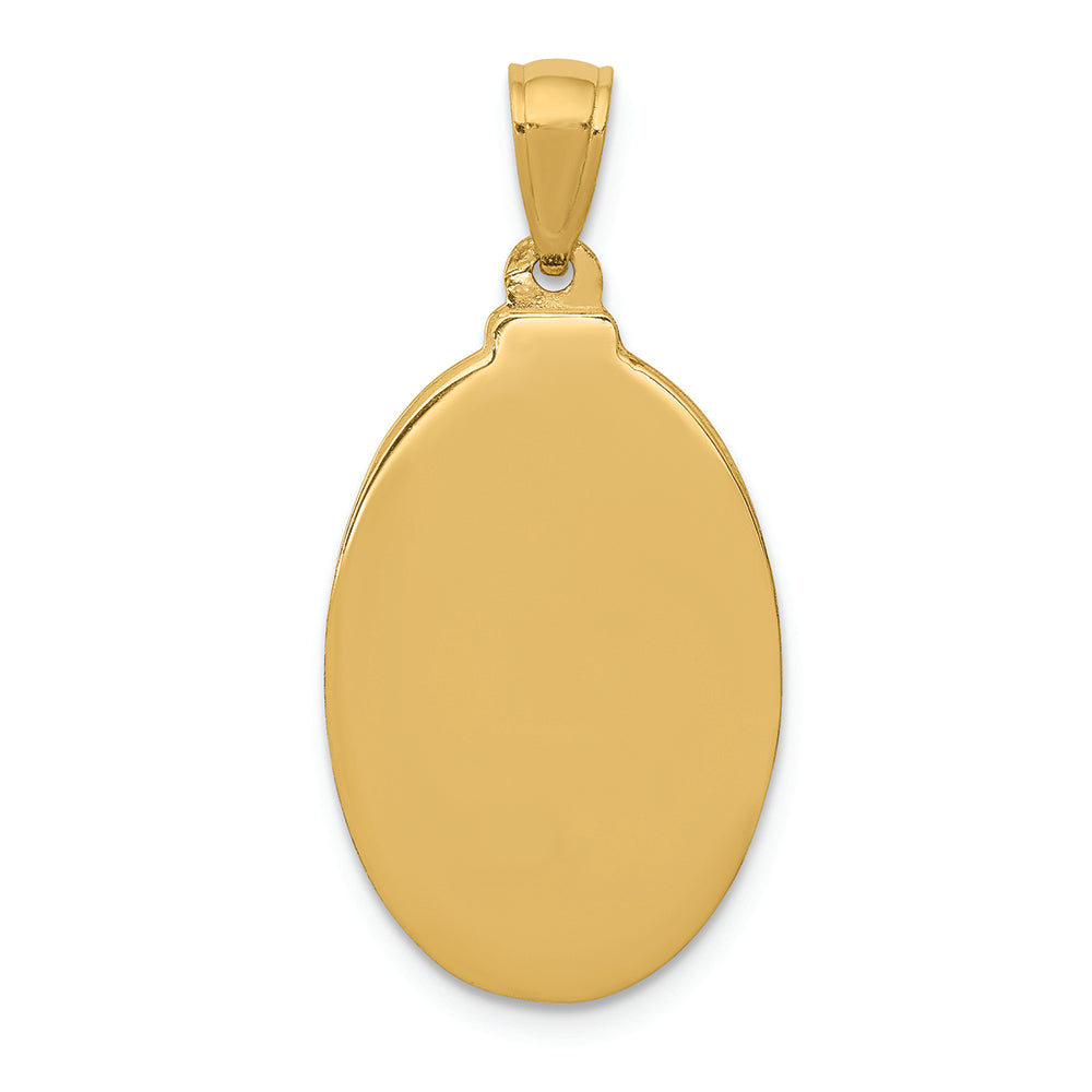 FJC Finejewelers 14k Yellow Gold Saint Theresa Oval Medal Charm