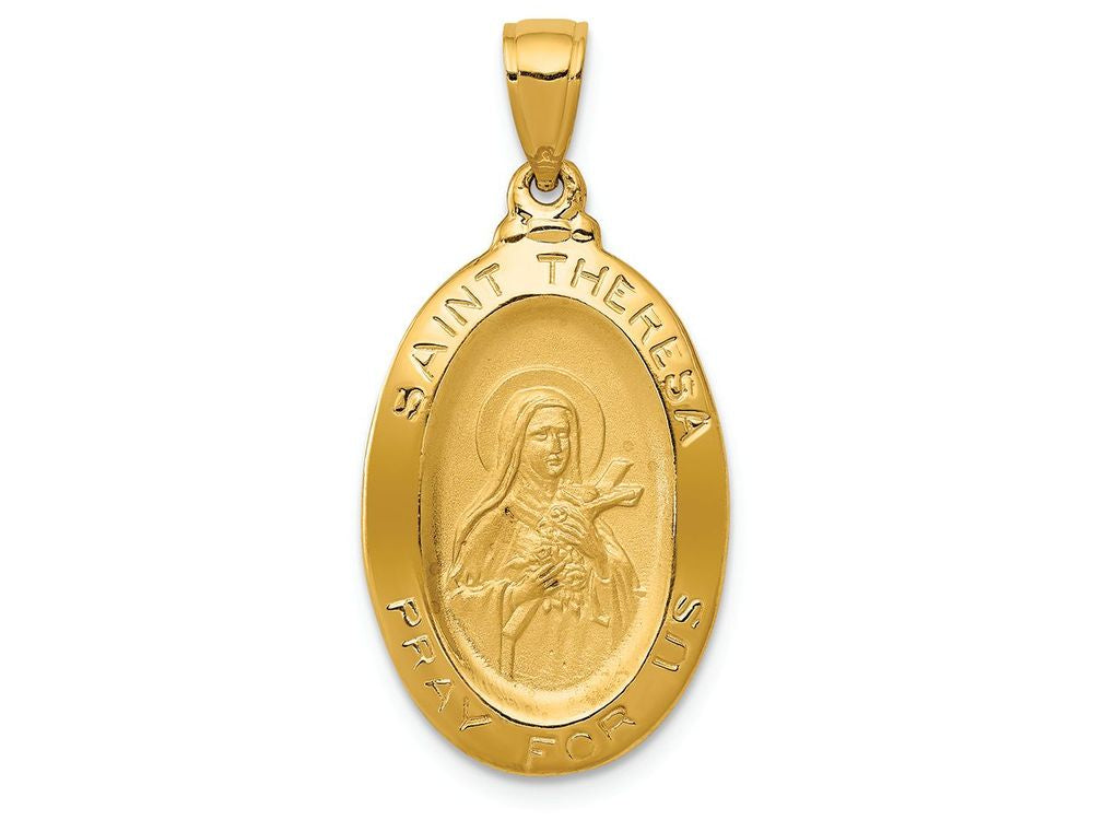 FJC Finejewelers 14k Yellow Gold Saint Theresa Oval Medal Charm