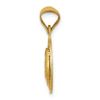 FJC Finejewelers 14k Yellow Gold Polished And Bright Cut Baptism Circle Charm