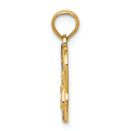 FJC Finejewelers 14k Yellow Gold with with Rhodium Angel In Heart with Star Charm