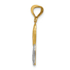 FJC Finejewelers 14k Yellow Gold with with Rhodium Satin Polished Bright Cut Boy Communion Charm