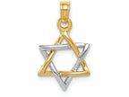 FJC Finejewelers 14k Two-tone Gold Polished Star Of David Charm