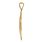 FJC Finejewelers 14k Yellow Gold And with Rhodium Bright Cut Polished Starfish Charm
