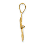 FJC Finejewelers 14k Yellow Gold Polished Moveable Cat Charm