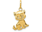 FJC Finejewelers 14k Yellow Gold Polished Moveable Cat Charm
