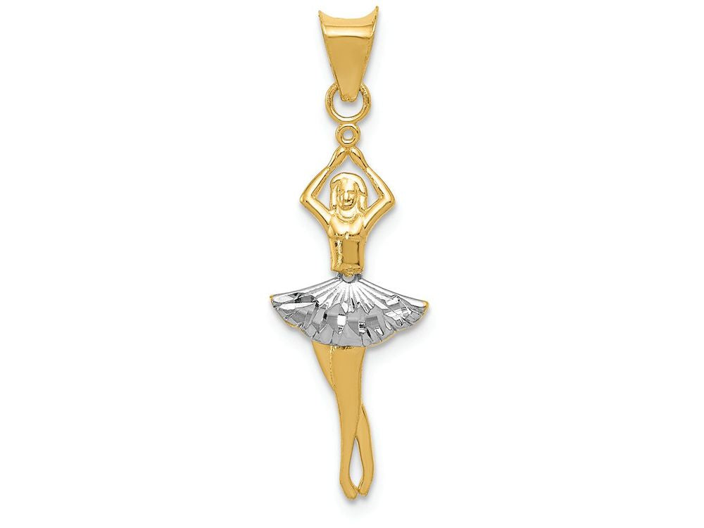 FJC Finejewelers 14k Yellow Gold with Rhodium Polished Moveable Dancer Charm