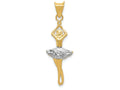FJC Finejewelers 14k Yellow Gold with Rhodium Polished Moveable Dancer Charm