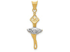 FJC Finejewelers 14k Yellow Gold with Rhodium Polished Moveable Dancer Charm