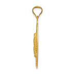 FJC Finejewelers 14k Yellow Gold with Rhodium Polished Bright Cut Lady Of Guadalupe Oval Charm
