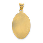 FJC Finejewelers 14k Yellow Gold with Rhodium Polished Bright Cut Lady Of Guadalupe Oval Charm