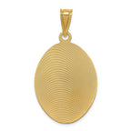 FJC Finejewelers 14k Yellow Gold with Rhodium Polished Bright Cut Lady Of Guadalupe Oval Charm