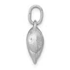 FJC Finejewelers 14k White Gold Satin Bright Cut Puffed Heart Charm
