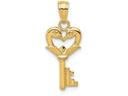 FJC Finejewelers 14k Yellow Gold Swans Key Charm