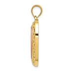FJC Finejewelers 14k Two-tone Gold Polished And Satin Heart Charm