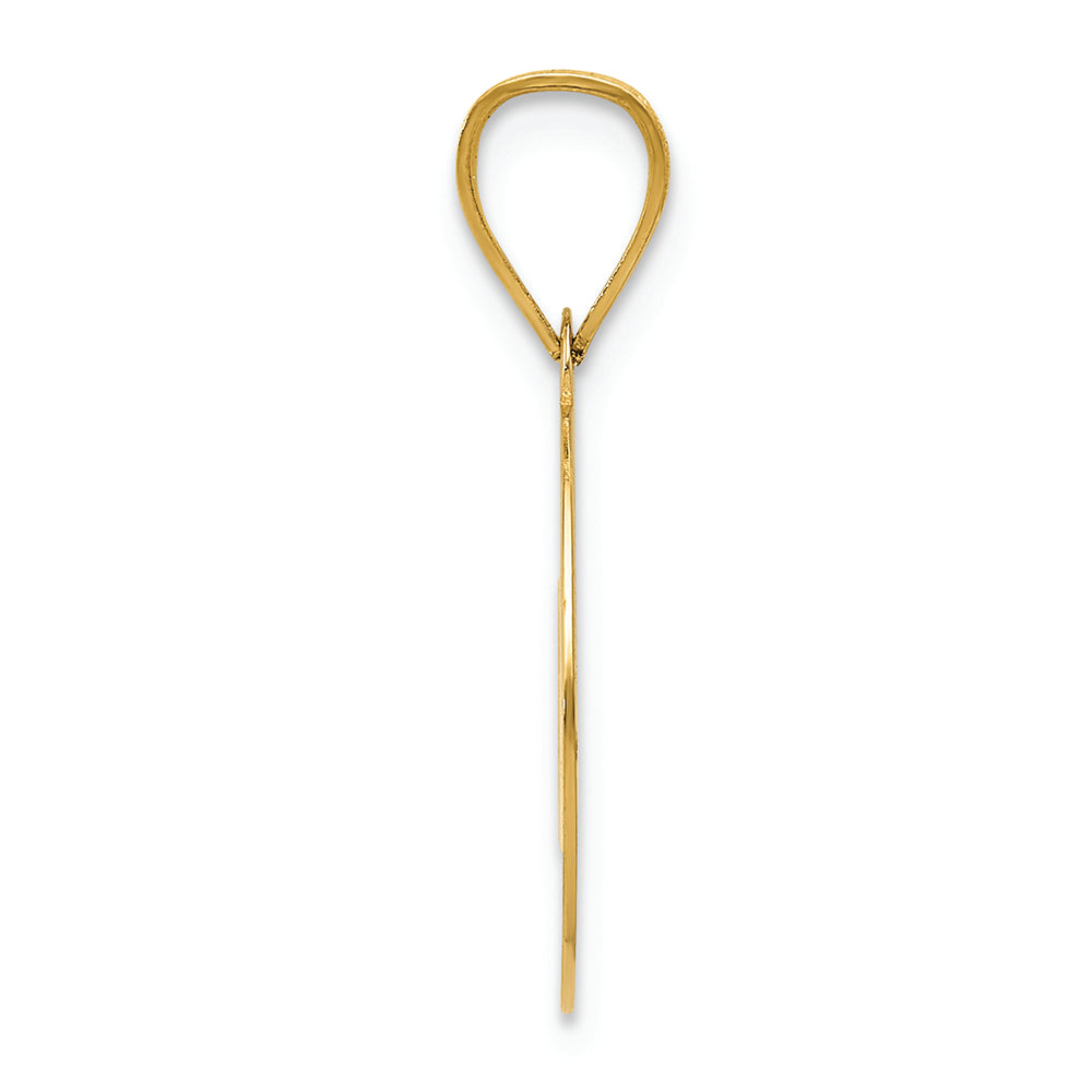 FJC Finejewelers 14k Yellow Gold Polished Cut-out Heart Charm