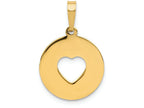 FJC Finejewelers 14k Yellow Gold Polished Cut-out Heart Charm