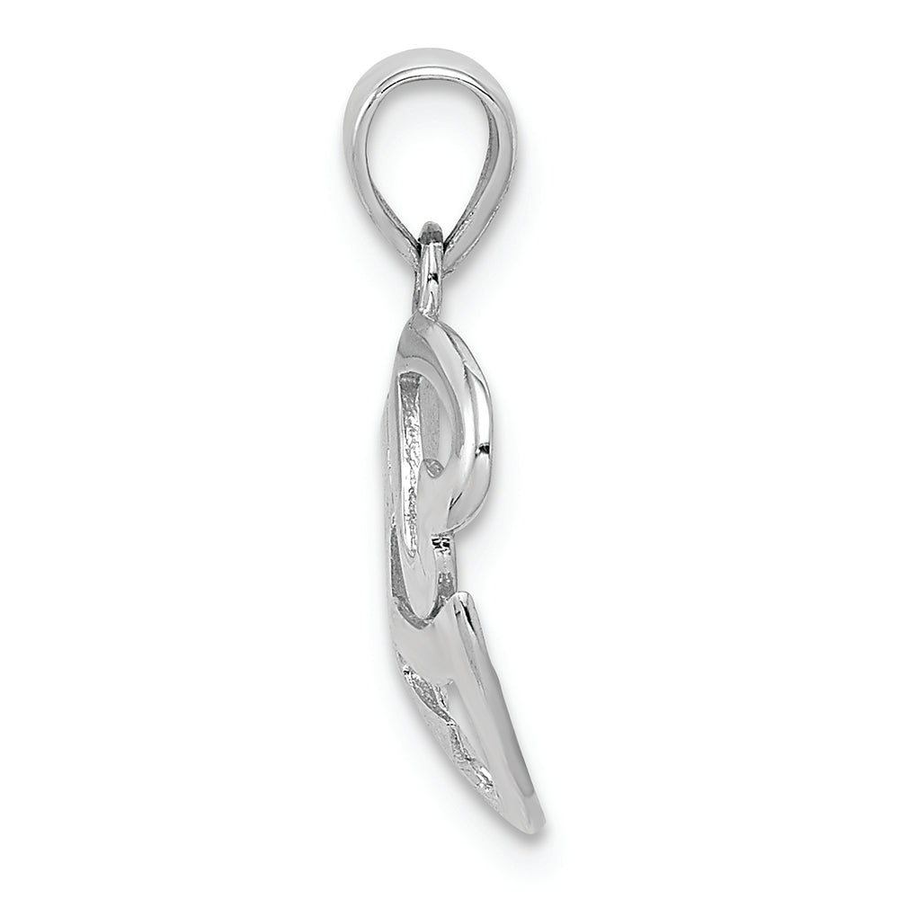 FJC Finejewelers 14k White Gold Polished Cut-out 3-heart Charm