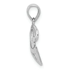 FJC Finejewelers 14k White Gold Polished Cut-out 3-heart Charm