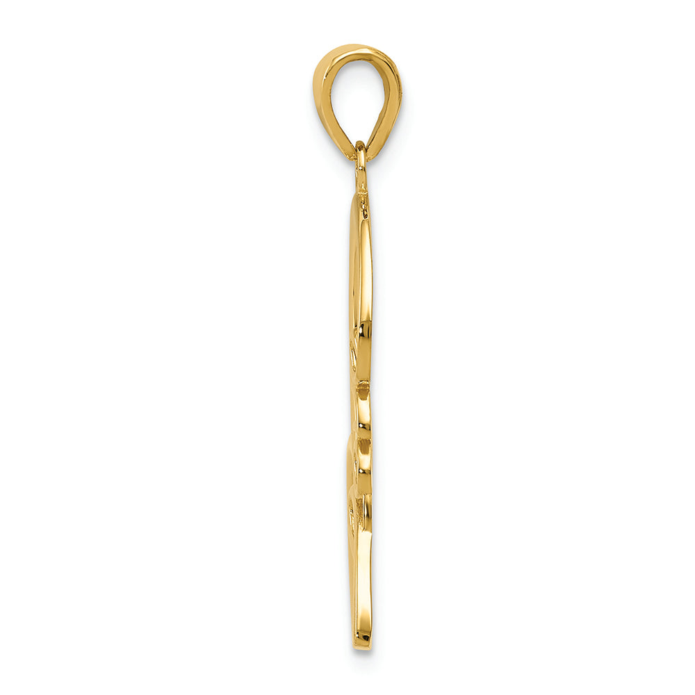 FJC Finejewelers 14k Yellow Gold Polished Love Heart Charm