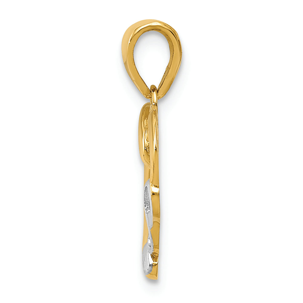 FJC Finejewelers 14k with Rhodium-plated Infinity Heart Charm