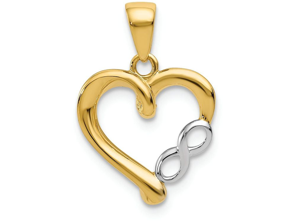 FJC Finejewelers 14k with Rhodium-plated Infinity Heart Charm