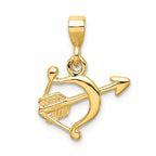FJC Finejewelers 14k Yellow Gold Polished Bow Arrow Charm