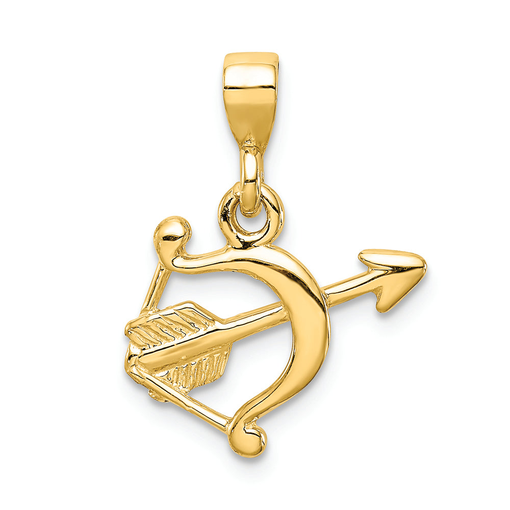 FJC Finejewelers 14k Yellow Gold Polished Bow Arrow Charm