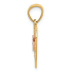 FJC Finejewelers 14k Two-tone Gold Bright Cut 15 Charm