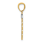 FJC Finejewelers 14k Yellow Gold with with Rhodium Sweet 16 with Filigree Charm