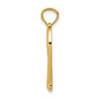 FJC Finejewelers 14k Yellow Gold Polished Mom In Heart with Infinity Symbol Charm