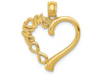 FJC Finejewelers 14k Yellow Gold Polished Mom In Heart with Infinity Symbol Charm