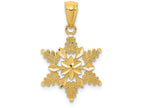 FJC Finejewelers 14k Yellow Gold Bright Cut Polished Snowflake Charm